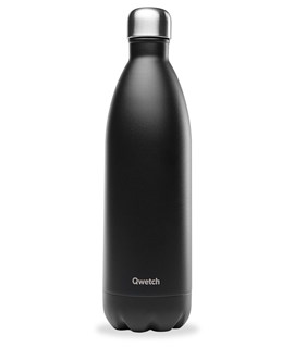 Qwetch Bouteille isotherme inox noir mat 1000ml - 10250